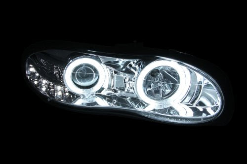 Chevrolet Camaro Anzo USA 121159 Projector Halo/Chrome Clear with Amber Reflectors Headlight Assembly - (Sold in Pairs)