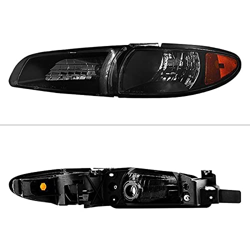 Headlight Xtune HD-JH-PGPRIX-SET-AM-BSM (Pontiac Grand Prix 97-03 W/Amber Corner Lights - Black Smoked Crystal s)