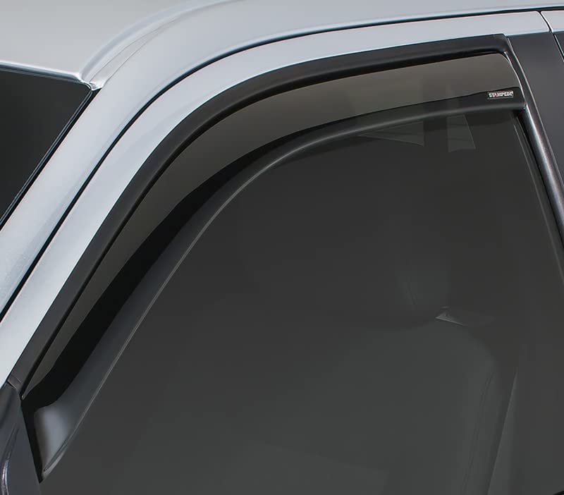 Snap-Inz Sidewind Deflectors | Stampede RealTruck | 2017 - 2023 Ford F-250/F-350/F-450 Super Duty Standard Cab - Smoke, 2 Pc. | 41162-2