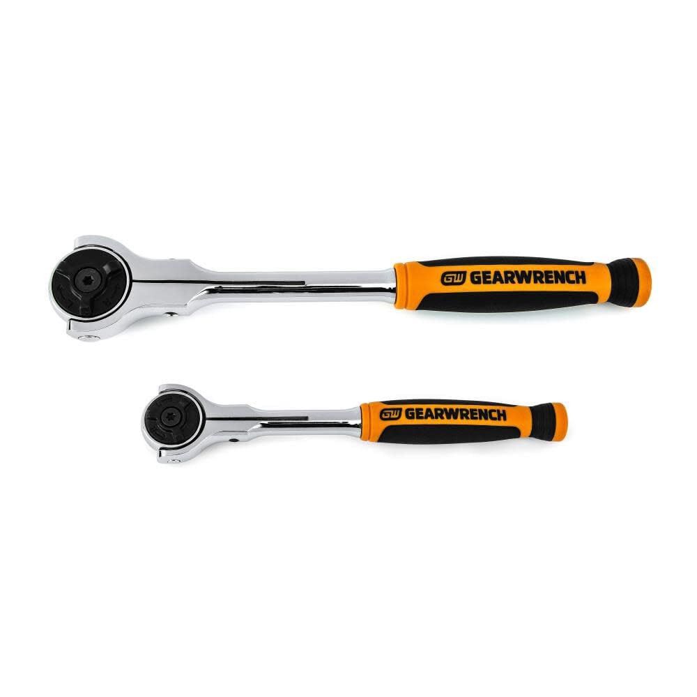 2 Pc. GEARWRENCH 1/4" & 3/8" Drive 72 Tooth Dual Material Roto Ratchet Set - 81223