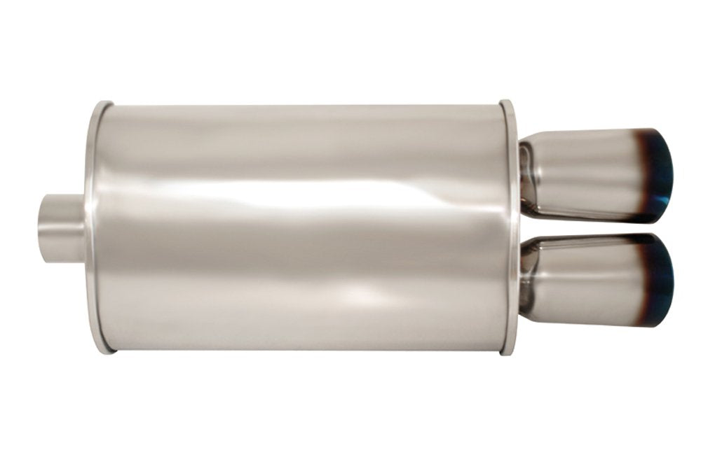 Megan Racing MR-MU-OVA-2 Dual Oval 2.5" Inlet 3.5"x2.5" BURNT Stainless Steel Tips