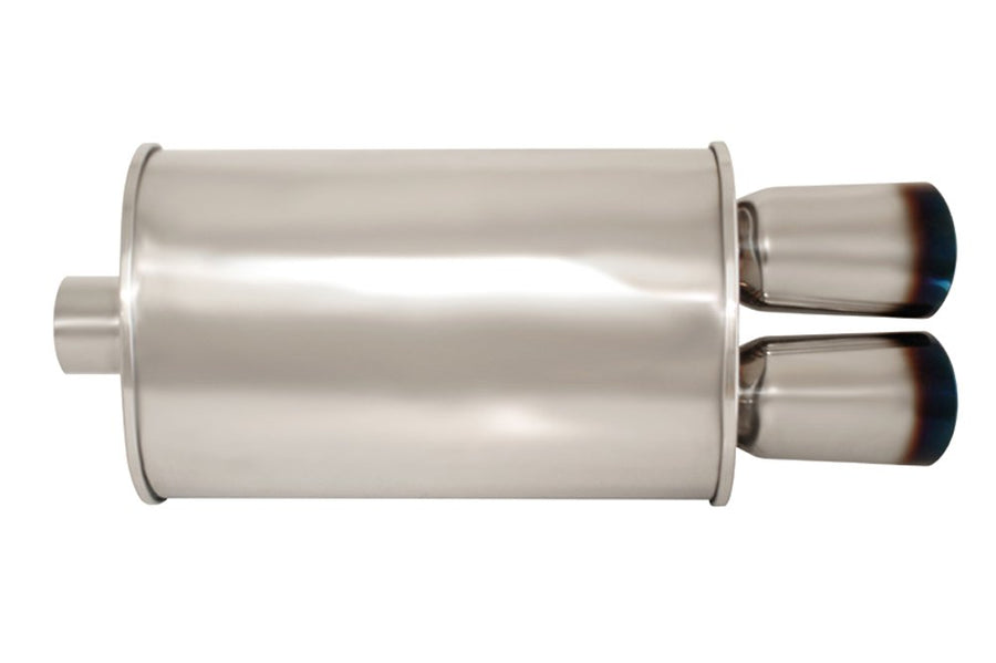 Megan Racing MR-MU-OVA-2 Dual Oval 2.5" Inlet 3.5"x2.5" BURNT Stainless Steel Tips