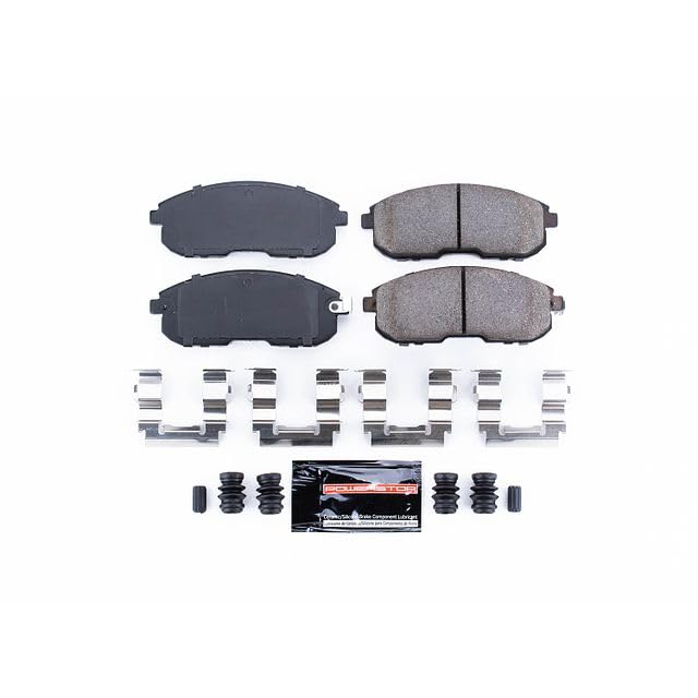 Power Stop Z23-430 Z23 Sport Carbon Fiber Infused Ceramic Brake Pads with Hardware For INFINITI G20, INFINITI I30, Nissan Altima, Nissan Maxima, Nissan Sentra, Suzuki SX4 [Model Specific]