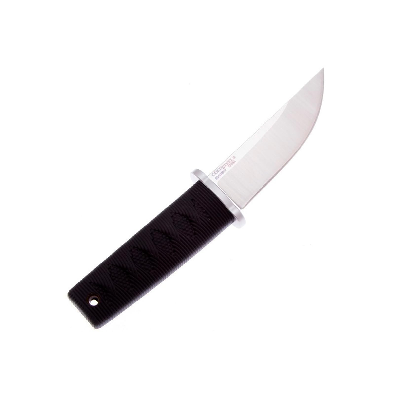 Kyoto II Cold Steel 3-3/8" Durable Compact 8Cr13MoV Stainless Steel Fixed Blade Drop Point Outdoor Hunting Utility Knife, 3 3/8" Textured Kray-Ex Handle, Sheath Included
