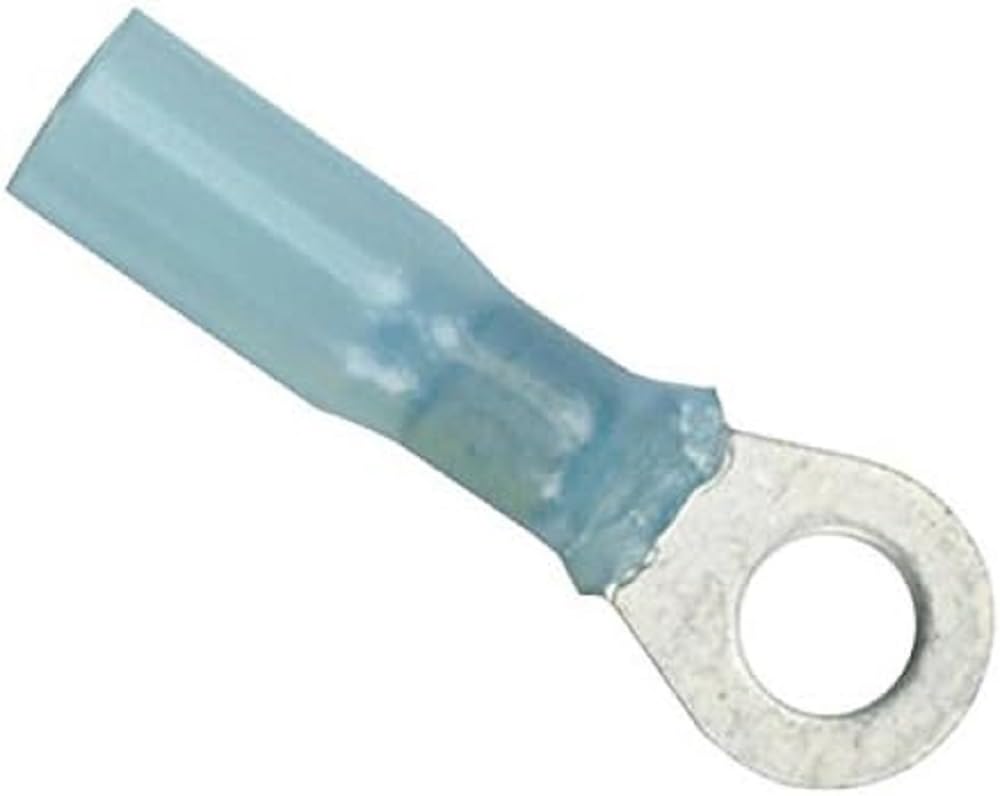 16-14 Gauge Ancor - #8 Heat Shrink Ring Terminal - 100-Pack