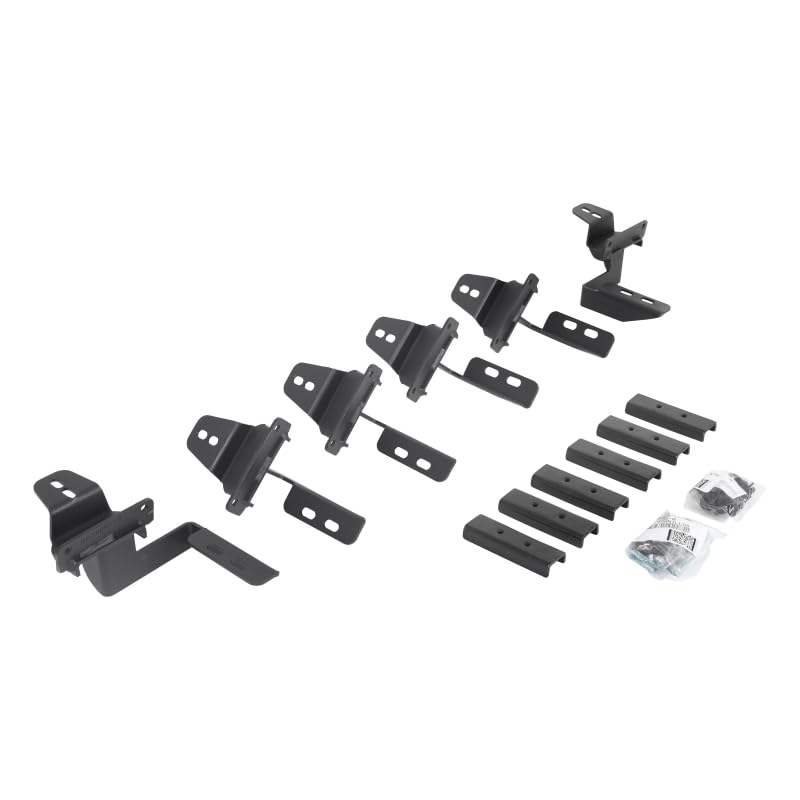 V-Series V3 / RB10 Slim / RB20 Slim / RB30 Slim / RB30 Mounting Brackets Go Rhino | Mild Steel, Textured Black | 6945056 | Fits 2007-2018 Jeep Wrangler JKU, 4-Door
