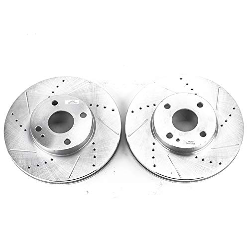 Power Stop JBR1743XPR Evolution Performance Drilled, Slotted & Plated Front Brake Rotor Pair For Scion iA 2016, Toyota Yaris 2019-2020, Toyota Yaris iA 2017-2018 [Model Specific]