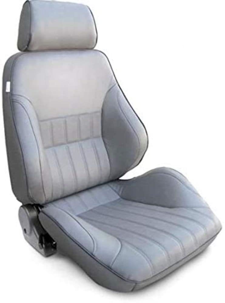 Gray Vinyl Racing Rally Smooth Back Recliner Right Seat ProCar by Scat 80-1000-52RS