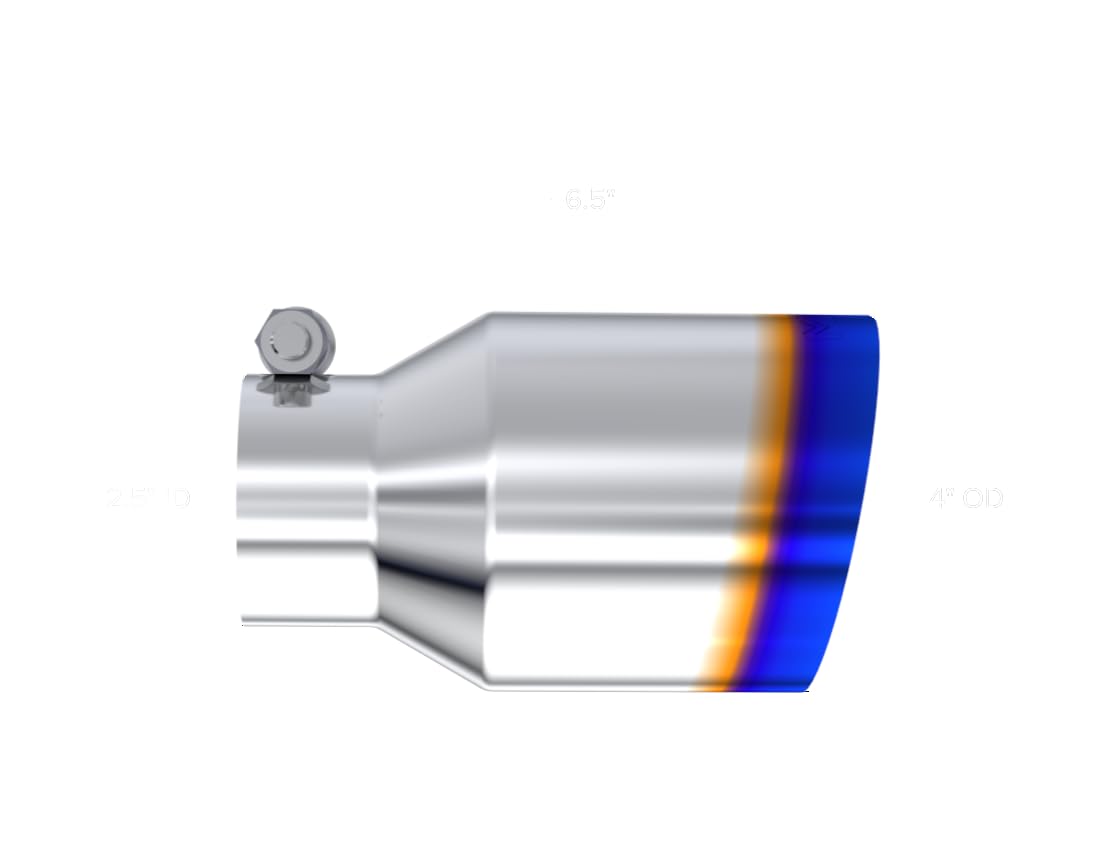 Burnt End MBRP T304 Stainless Steel Angle Cut Exhaust Tip - 3in. ID / 5in. OD / 6.5in. Length
