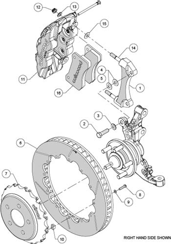 Front AERO6/QS-ST Kit, 15.00" Race Kit - Nickel