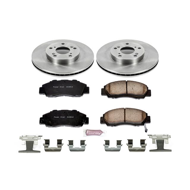 Power Stop Autospecialty KOE1041 Front Replacement Brake Kit-OE Brake Rotors & Ceramic Brake Pads For Honda Accord 1998-2002 [Model Specific]