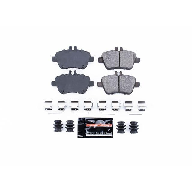 Power Stop Z23-1646 Z23 Sport Rear Carbon Fiber Infused Ceramic Brake Pads with Hardware For QX30, B Electric Drive, B250, B250e, CLA250, GLA250, SLC300, SLK250, SLK, SLK350 [Model Specific]