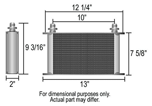 25 Row Derale Stacked Plate Cooler Kit, Black