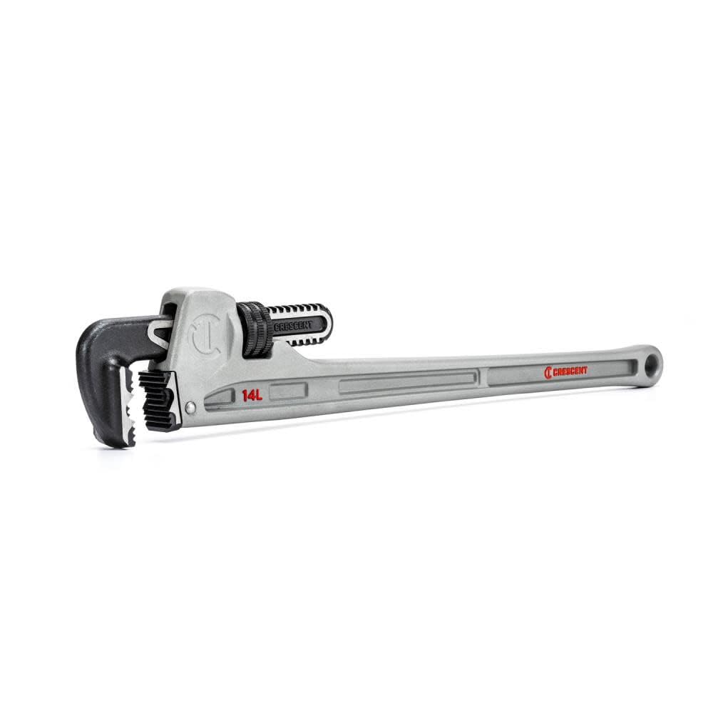 14" Crescent Aluminum K9 Long Handle Pipe Wrench - Plumbing Wrench with Adjustment Ring Thread Pitch - Premium Hand Tool - 14" - CAPW14L