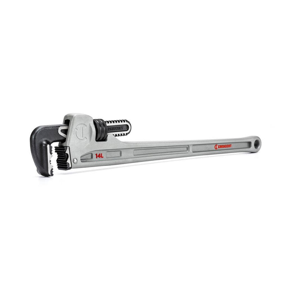 14" Crescent Aluminum K9 Long Handle Pipe Wrench - Plumbing Wrench with Adjustment Ring Thread Pitch - Premium Hand Tool - 14" - CAPW14L