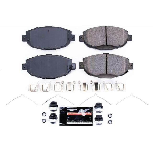 Power Stop Z23-571 Z23 Evolution Sport Carbon Fiber Infused Ceramic Brake Pads with Hardware For Lexus SC300 1999-2000, Lexus SC400 1992-2000 [Model Specific]