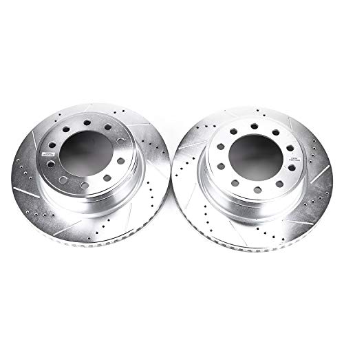 Power Stop AR83074XPR Evolution Performance Drilled, Slotted & Plated Front Brake Rotor Pair