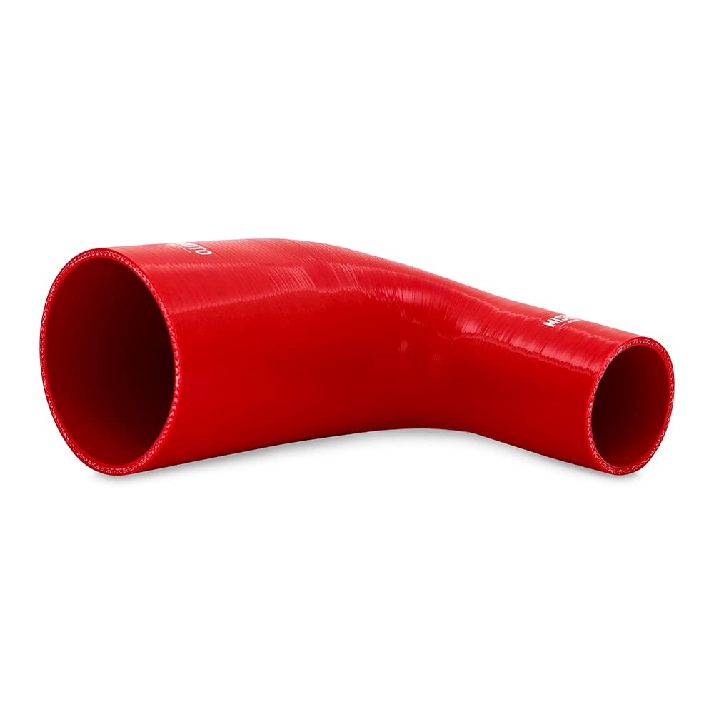 Mishimoto 90-Degree MMCP-R90-2540RD Silicone Transition Coupler, 2.50" to 4.00", Red