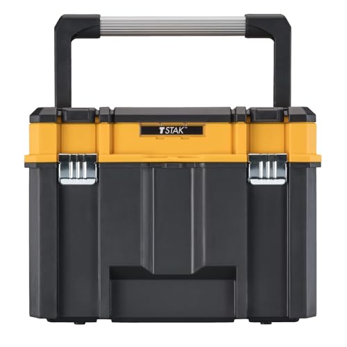 DEWALT Tool Box, TSTAK Deep, Long Handle, Extra Large Design, Fixed Divider for Tool Organization, Water and Debris Resistant (DWST17814)