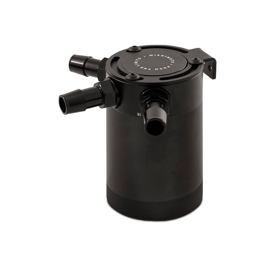 Mishimoto Compact Baffled Oil Catch Can, 2-Port, MMBCC-CBTWO-BK Black