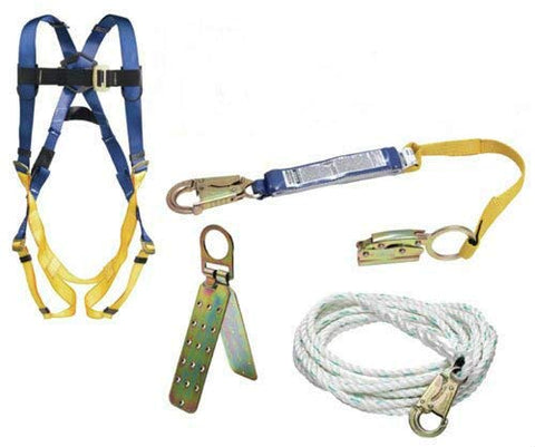 50-Foot Werner K111201 Roofing Kit, Basic, Pass-Thru Buckle Harness, 1per Pack
