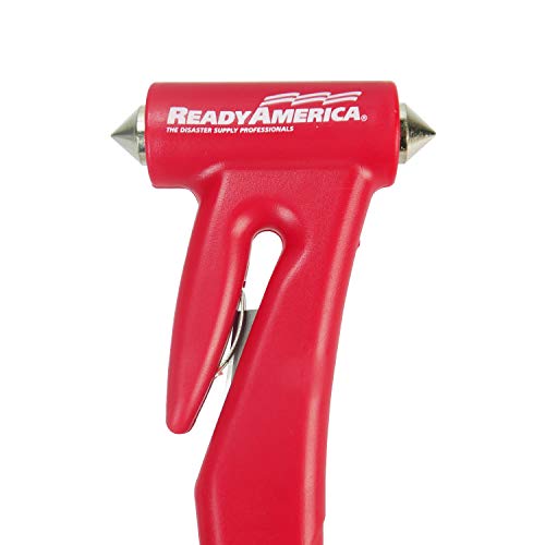 Ready America Auto Emergency Hammer 75403 & Seat Belt Cutter, Red, 1 Count (Pack of 1)