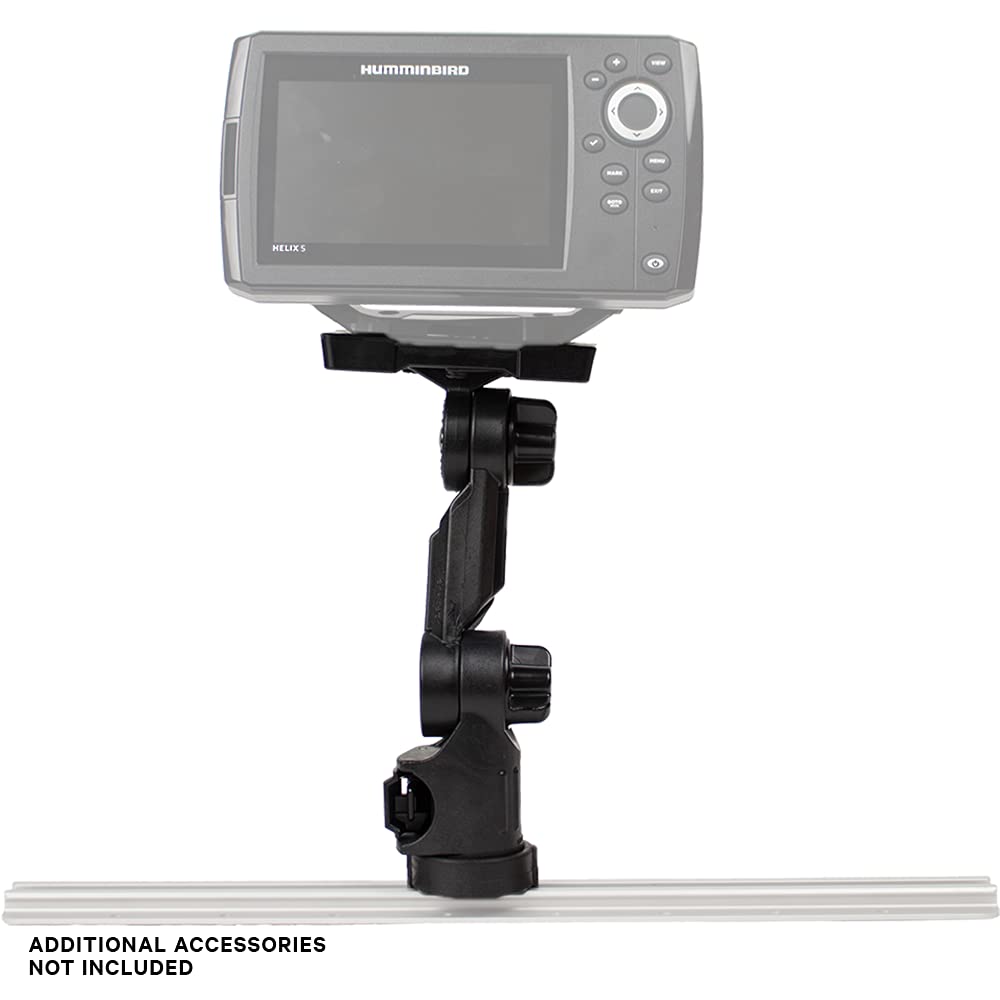 Fish Finder Mount YakAttack for Humminbird Helix 5, 7 and 9 | LockNLoad Kayak Track System | Compatible with GearTrac, MightyMount, and Most Kayak Tracks | Marine Electronics Kayak Accessory