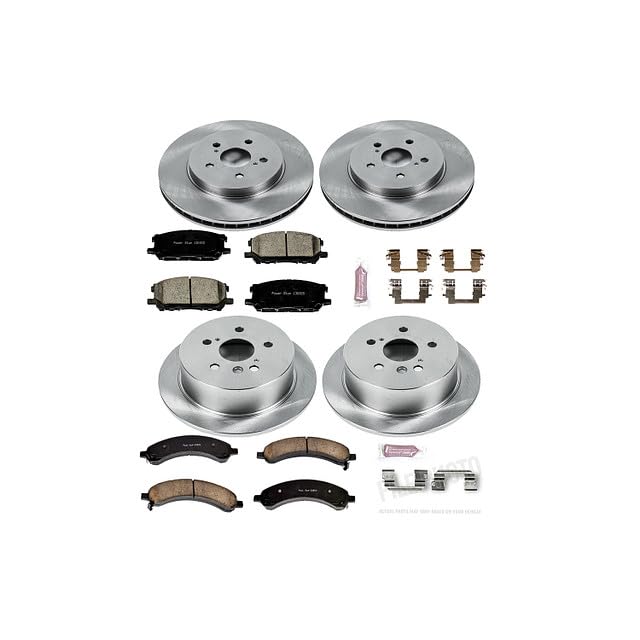POWERSTOP Autospecialty KOE4530 Front and Rear Replacement Brake Kit Brake Rotors and Ceramic Brake Pads For 2004-2006 Lexus RX330 | 2007-2009 Lexus RX350 | 2006-2008 Lexus RX400h
