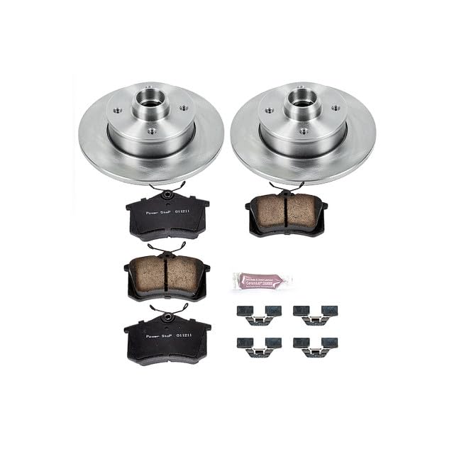 Power Stop KOE370 Rear Replacement Brake Kit-OE Brake Rotors & Ceramic Brake Pads For Volkswagen Corrado 1990-1992, Volkswagen Passat 1995-1997 [Model Specific]