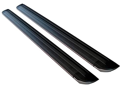 Exceed Black Horse Running Boards Compatible with 2020-2024 Jeep Gladiator (Excl. Mojave Trim and Trims with Fox Hydraulic Jounce Bumpers)-EX-J479