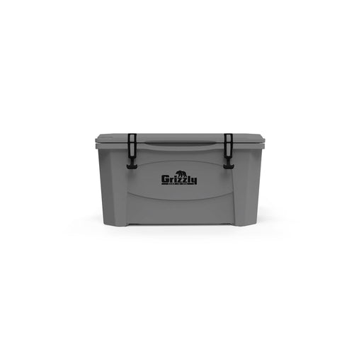 60 Cooler Grizzly | 60 qt Ice Chest Durable Rotomolded Insulated | Made in USA | Warranty for Life | For Beach Boat Camping Fishing Hunting | G60 | Gray