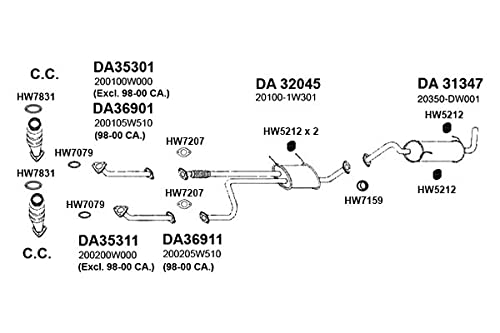 Muffler, Rear ANSA (DA31347)
