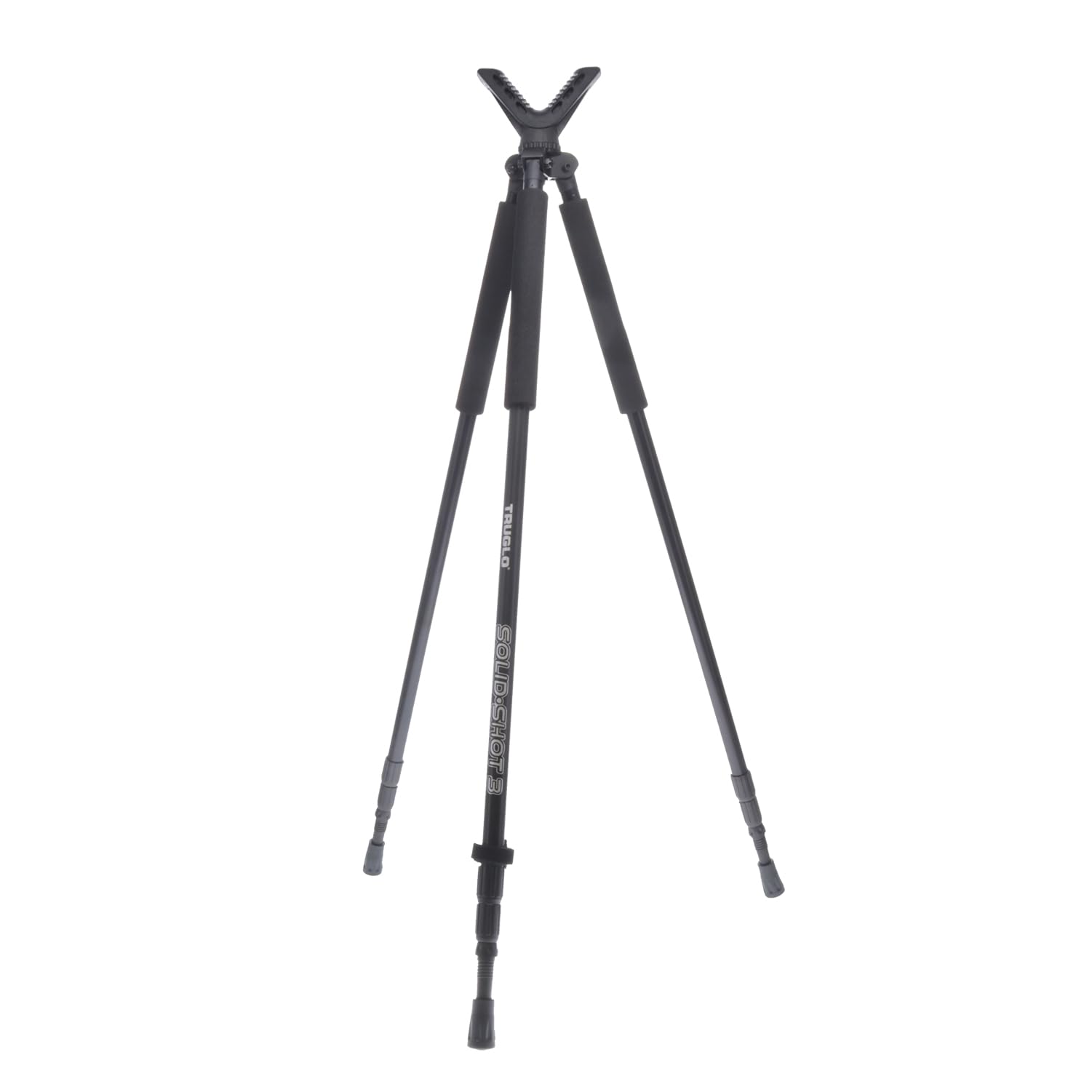 TruGlo Adjustable Solid Shot Versatile Durable Collapsible Rifle Shooting & Crossbow Hunting Tripod w/Rotating Head Design - 22-68 in. Length
