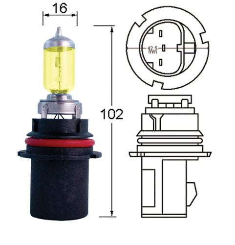 Hella H71070602 HB4 9006 Optilux XY Series Xenon Yellow Halogen Bulbs, 12V, 55W, 2 Pack