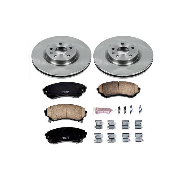 POWERSTOP Autospecialty KOE4720 Front Replacement Brake Kit-OE Brake Rotors & Ceramic Brake Pads For Cadillac CTS 2008-2014 [Model Specific]
