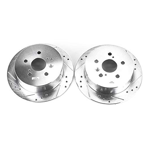 Rear Power Stop JBR1153XPR Drilled & Slotted Evolution Rotor Pair