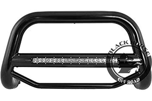 MAX Black Horse Beacon Bull Bar No Skid Plate Black Compatible with 2019-2023 Toyota Rav4|2021-2023 Toyota Venza-MAB-TOB4802B