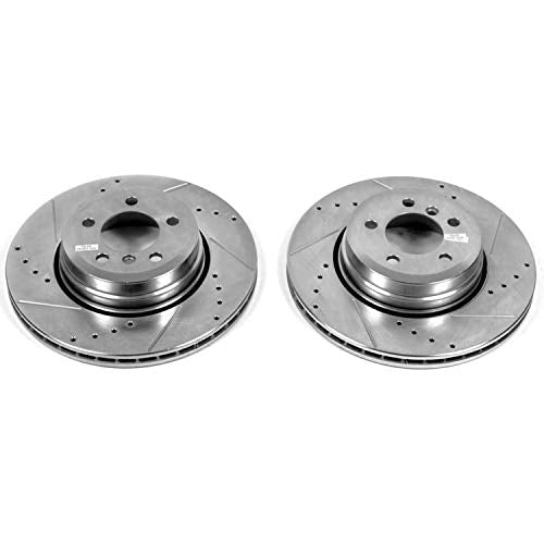 Power Stop Rear EBR1024XPR Drilled & Slotted Rotor Pair For BMW 750Li 2006-2008, BMW 750i 2006-2008, BMW 760Li 2005-2008, BMW 760i 2005-2006 [Model Specific]
