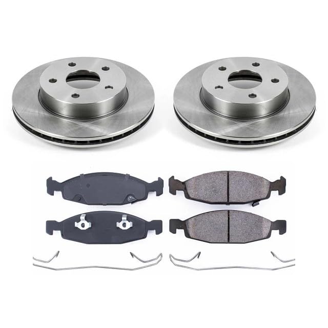 POWERSTOP Autospecialty KOE2147 Front Replacement Brake Kit-OE Brake Rotors & Ceramic Brake Pads For Jeep Grand Cherokee 1999-2002 [Model Specific]