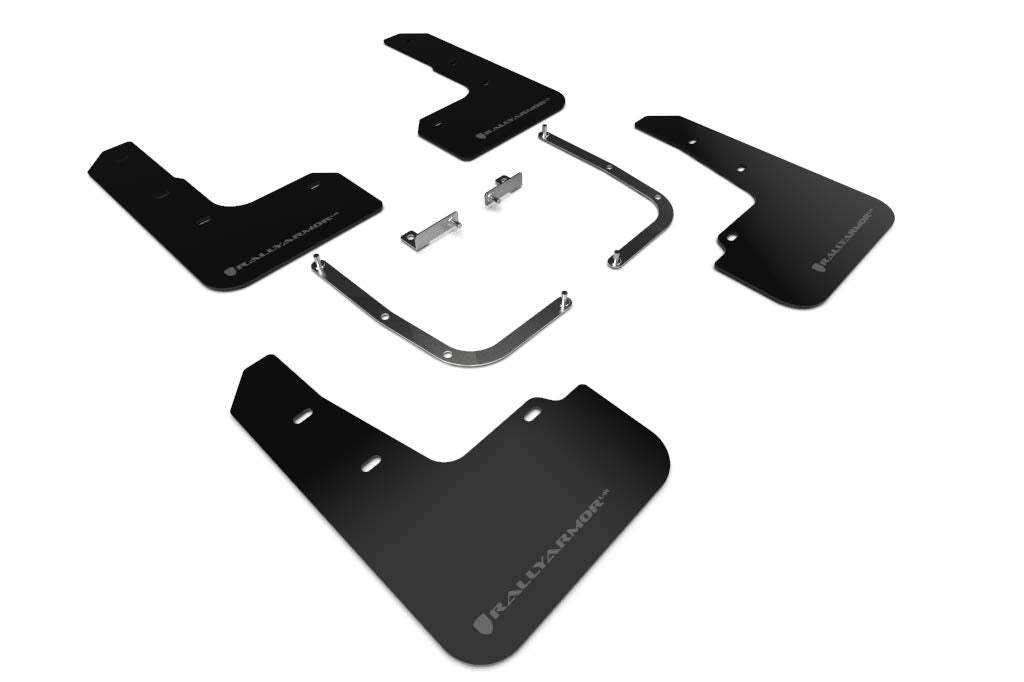 Rally Armor UR Black Mud Flap with Dark Grey Logo FITS 2019+ Hyundai Veloster Turbo R-Spec MF58-UR-BLK/DGRY