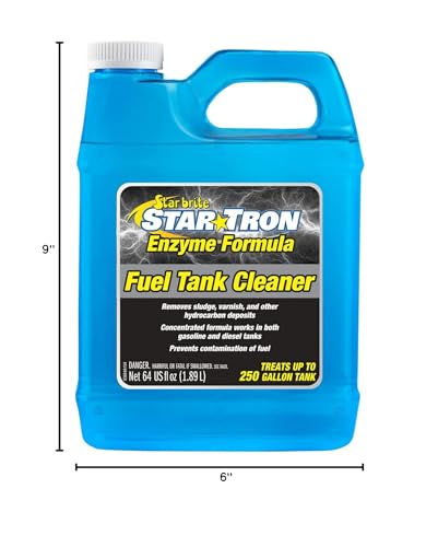Star Tron STAR BRITE Fuel Tank Cleaner - Remove Sludge, Varnish & Other Deposits - Rejuvanate Old, Stale Fuel - Concentrated Formula Works In Gas Tanks & Diesel Tanks 64 OZ (093664)