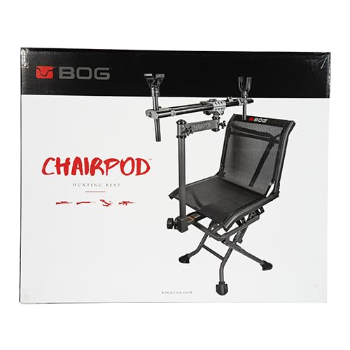 ChairPod BOG Hunting Rest with Maximum Shooting Stability, Tension Knobs, Tilting Frame, Adjustable Height, Swivel Chair, Hands-Free Use, and Comfortable Design for Hunting, Shooting, and Outdoors