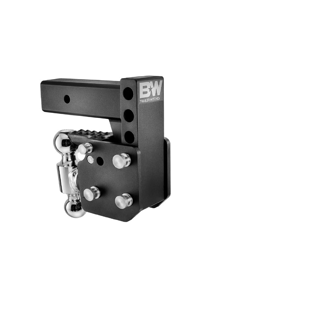 Dual Ball B&W Trailer Hitches Pintle Tow & Stow - Fits 2.5" Receiver, Dual Ball (2" x 2-5/16"), 6.5" Drop, 21,000 GTW -TS20053B