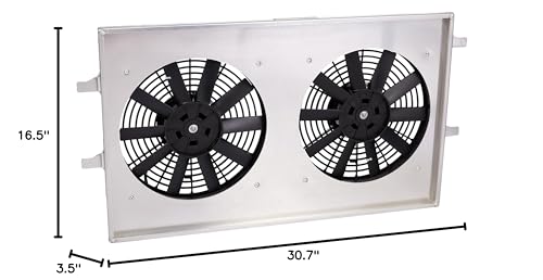 Mishimoto Performance Aluminum Fan Shroud MMFS-EVO-10 Fits Mitsubishi Lancer Evo X 2008-2015 Silver