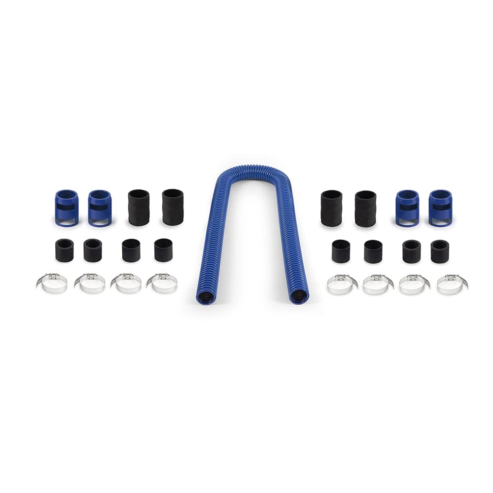 Mishimoto Universal Flexible Stainless Steel Radiator Hose Kit, 48”, Blue MMAH-U48BL