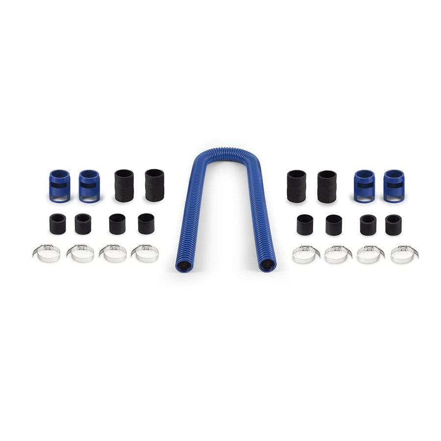Mishimoto Universal Flexible Stainless Steel Radiator Hose Kit, 48”, Blue MMAH-U48BL