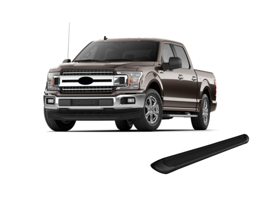 Transporter Running Boards Black Black Horse Compatible with 2015-2024 Ford F-150|2017-2024 Ford F-250 SD/F-350 SD/F-450 SD/F-550 SD Crew Cab-TR-F291