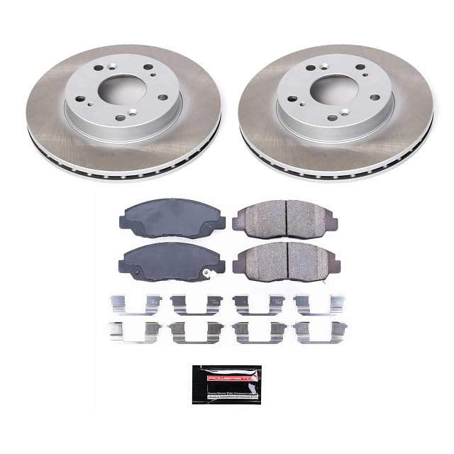 Front Brake Kit-OE POWERSTOP For 2006-2011 Honda Civic [Model Specific] Brake Rotors & Ceramic Brake Pads Replacement, KOE2384
