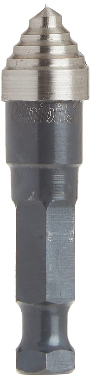 Irwin Tools - Unibit #12 3/8-Inch Step-Drill Bit, 1/4-Inch Shank (10312) Black