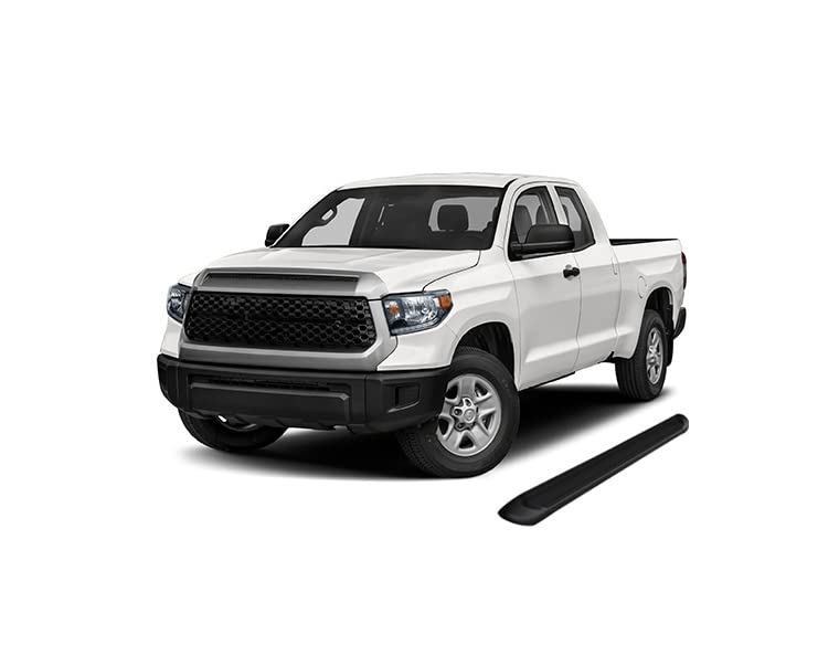 Black Aluminum Black Horse Transporter Running Boards Compatible with 2007-2021 Toyota Tundra